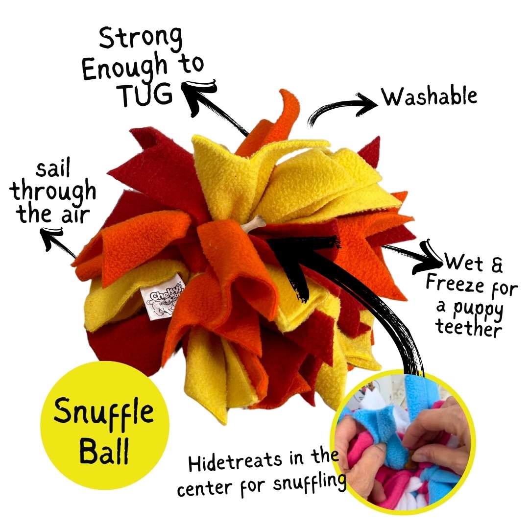 3-in-1 Enrichment Tube for Dogs - Tug Toy, Treat Dispenser & Snuffle Ball